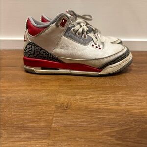 Nike Kids White and Red Retro Basketball Sneakers